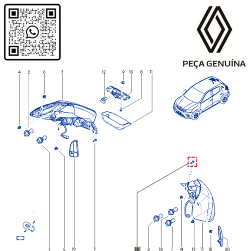 RN 82775R 269982775R Parafuso Renault Kwid 3